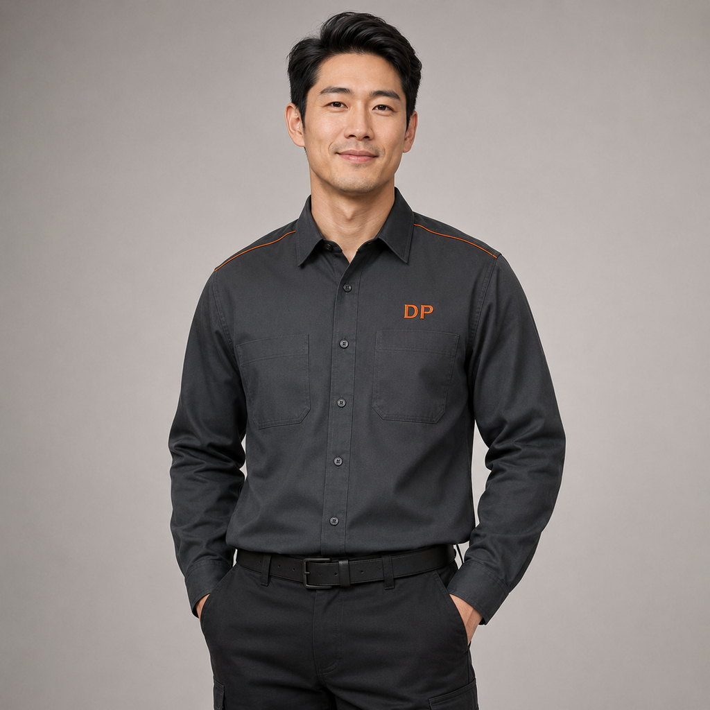 นายแบบเอเชียสวมเสื้อช็อป Deltapolo